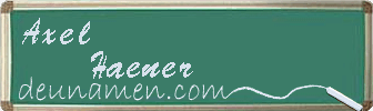 Axel Haener Visitenkarte